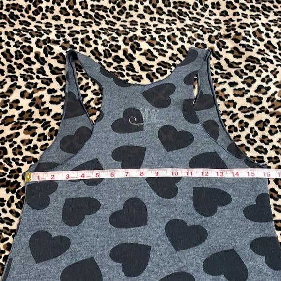FRIDA KAHLO Tank Top Stretch Heart Grey Large Handmade Heart Mexican Latinx LA - Picture 9 of 13